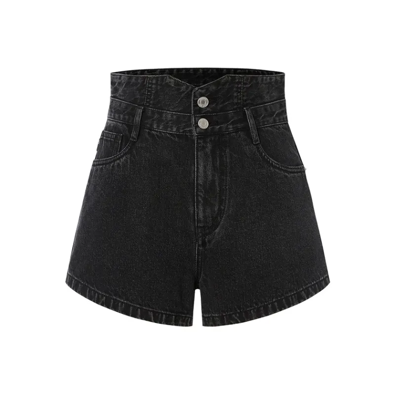 MO&CO Denim Shorts Women's Denim Black-0