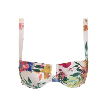 Zimmermann Tropicana Balconette Floral Print Bikini Top