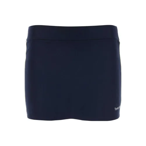 스포티앤리치 다크 블루 여성 캐주얼 숏 스커트