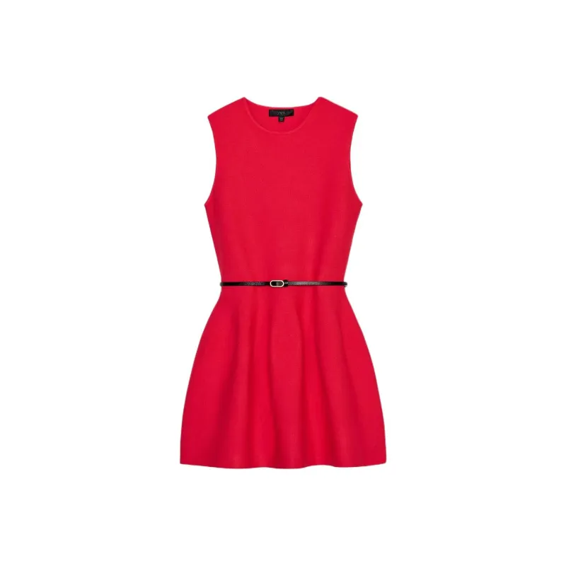 ZARA Sleeveless Dress Women's Red-0