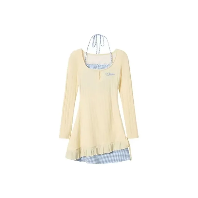 GUOZHEN Long Sleeved Dress Women's-0