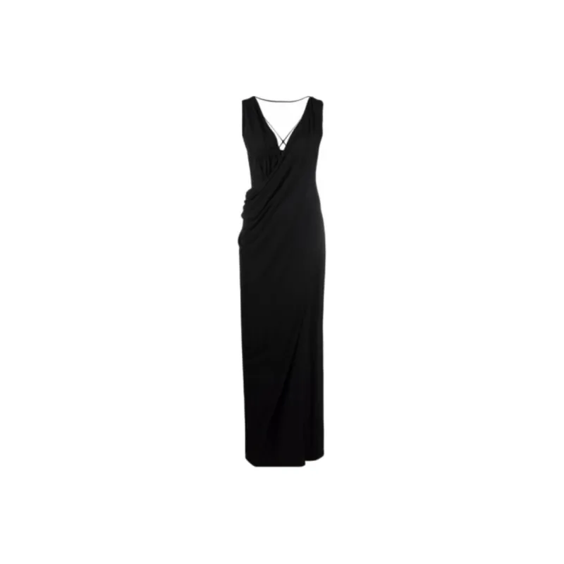ALBERTA FERRETTI Draped Sleeveless Evening Dress-0
