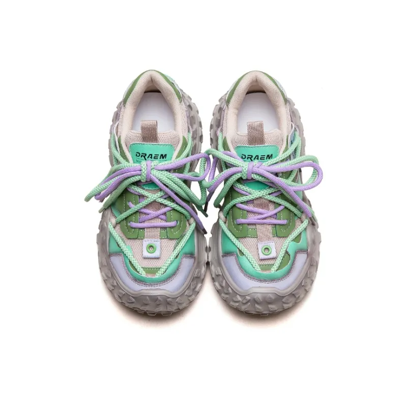 Chibang Abrasion Resistant, Breathable, Balanced, Lightweight Low Top Chunky Sneakers Women's-9