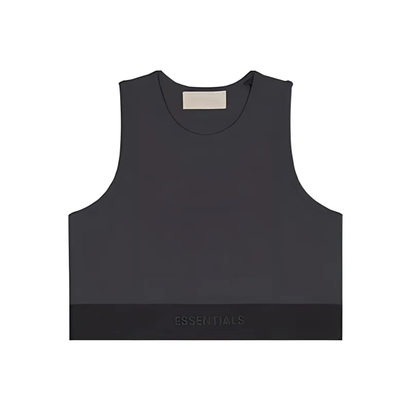 Fear Of God Essentials SS22 Sleeveless Sports Shirts Women's Black Iron-0