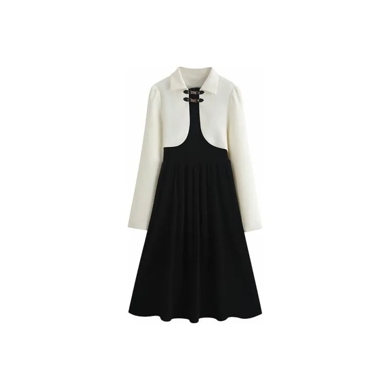 PINKMOONXXR Two Piece Skirt Sets Women's Clothing Sets Coat+Dress-0