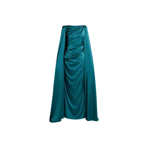 Talbot Runhof Draped Cape Dress
