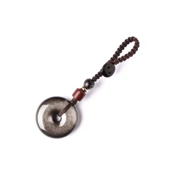 Lingfei Natural Obsidian Pendants Men's
