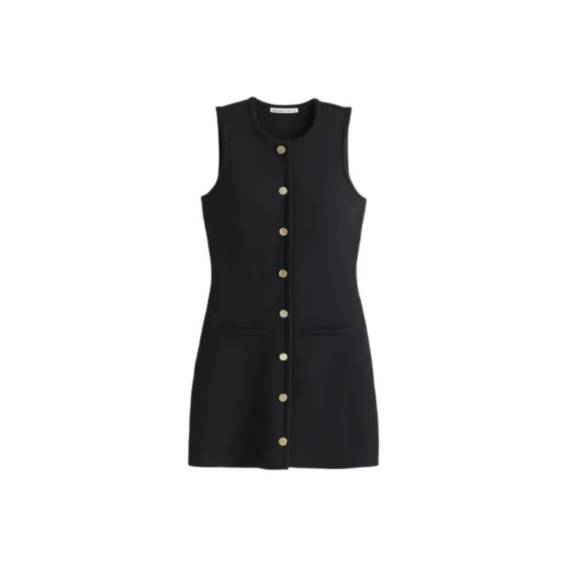 Abercrombie＆Fitch Sleeveless Dress Women's Black-0