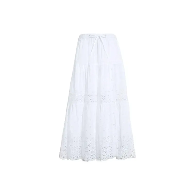 COACH Casual Long Skirts Women's White-0