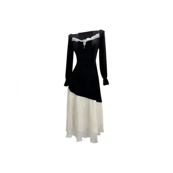 AFGGD Long Sleeved Dresses Women's Black