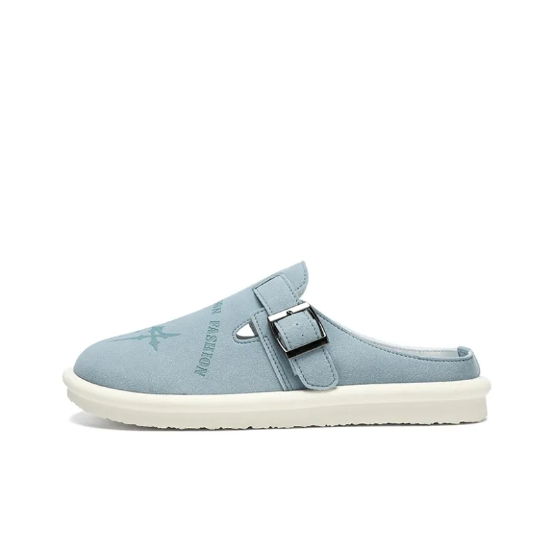 TELENT Slip Resistant Abrasion Resistant Closed Toe Slippers Men's Denim Blue-0