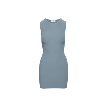 ARITZIA Babaton Sculpt Knit Relation Dress Sleeveless Dress Women's Slab Blue/Board Blue