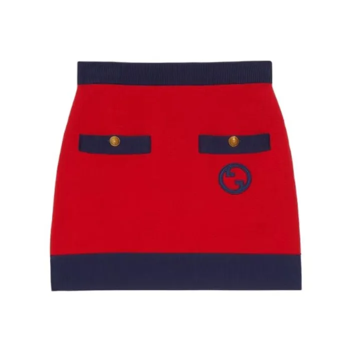 GUCCI Casual Short Skirts Women's Red-0