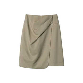Dimple Hsu Cropped Skirt Gray Green
