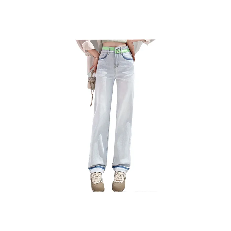 MPOX Jeans Women's Light Blue Green-0