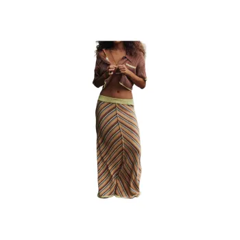 FREE PEOPLE Montego Sweater Skirt Set Skirt Set Women's Brown Combo/Brown Combo
