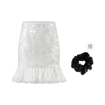 Three Quarters Casual Short Skirts Women's White