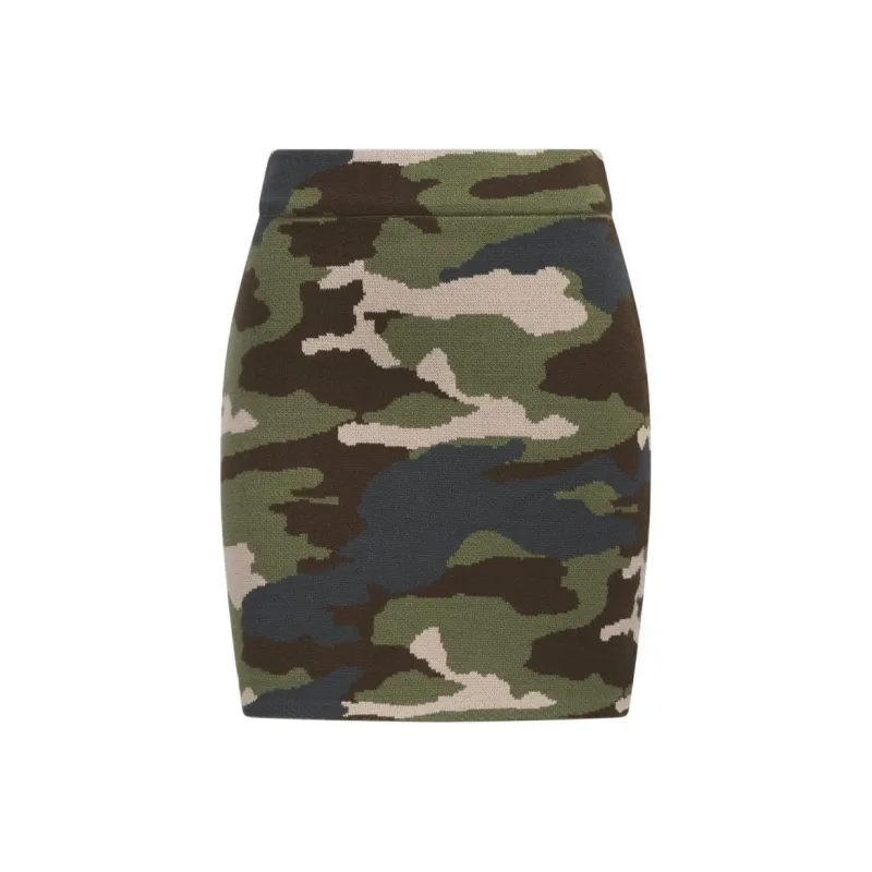 Adidas Ivy Park Ribbed Skirt Aop Camo-0