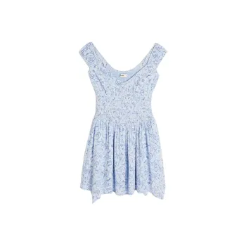 Hollister Sleeveless Dress Women's Light Blue Floral