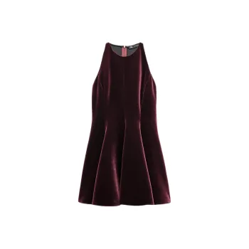 ZARA ZW Series Sleeveless Dress Women's Burgundy