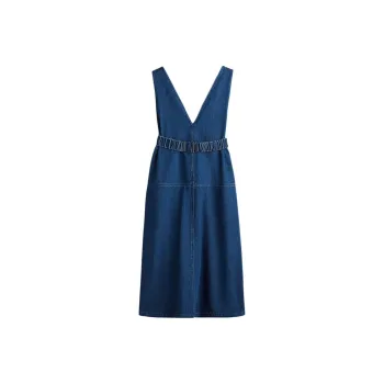 H&M Sleeveless Dress Women's Dark Denim Blue