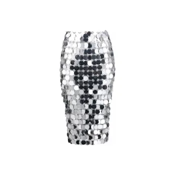 Paco Rabanne High Waist Sequinned Midi Skirt