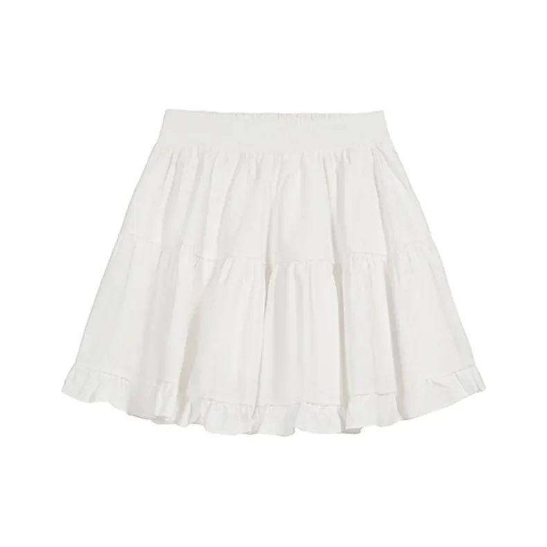 PZGE Casual Short Skirts Women's White-0