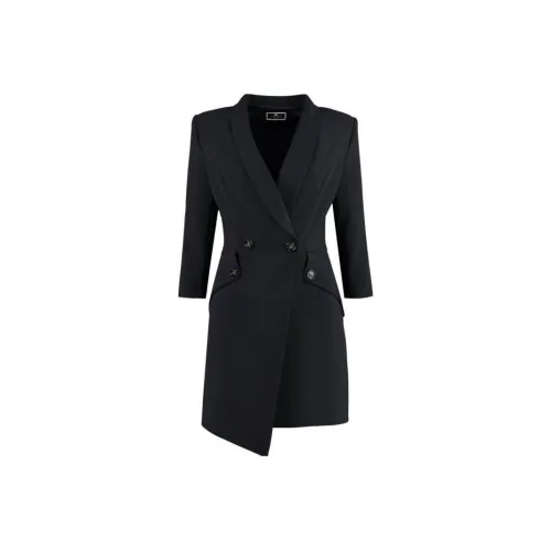 Elisabetta Franchi Asymmetric Crepe Mini Dress