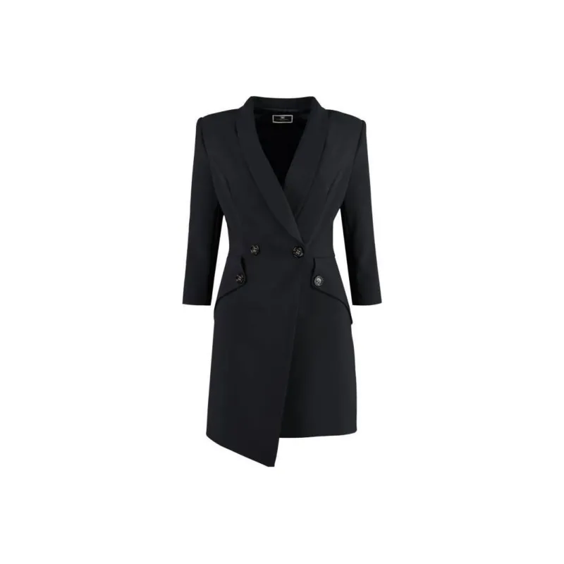 Elisabetta Franchi Asymmetric Crepe Mini Dress-0