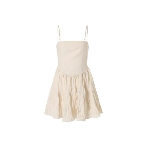 NOT YOUR ROSE SS25 Ruby Dress Beige Slip Dress Women's Beige/Beige