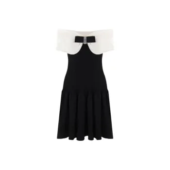 Self portrait Knitted Bow Mini Dress