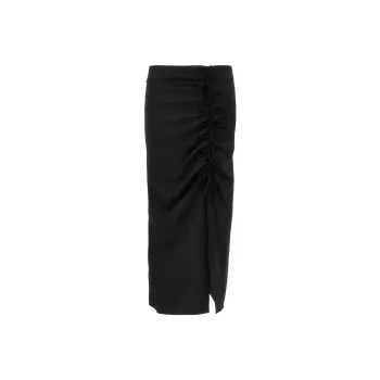 GANNI Bow Detailed Draped Skirt