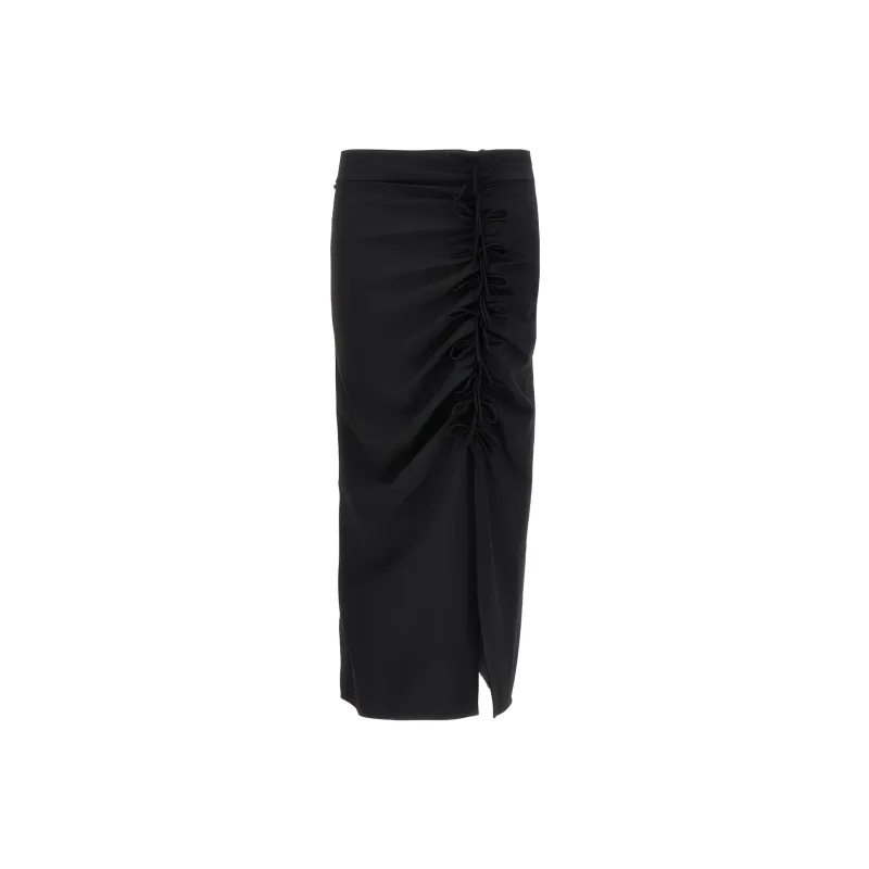 GANNI Bow Detailed Draped Skirt-0