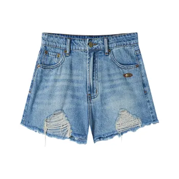 OWOX Denim Shorts Women's Light Blue