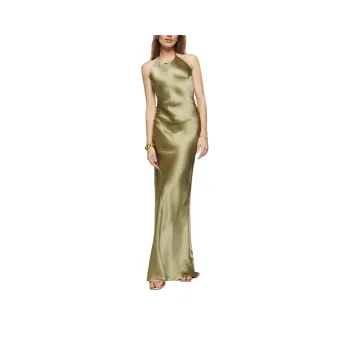 REFORMATION Jeany Silk Dress Slip Dresses Women's Olive