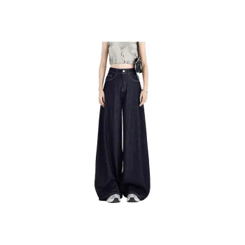 DanerWang Jeans Women's Dark Blue