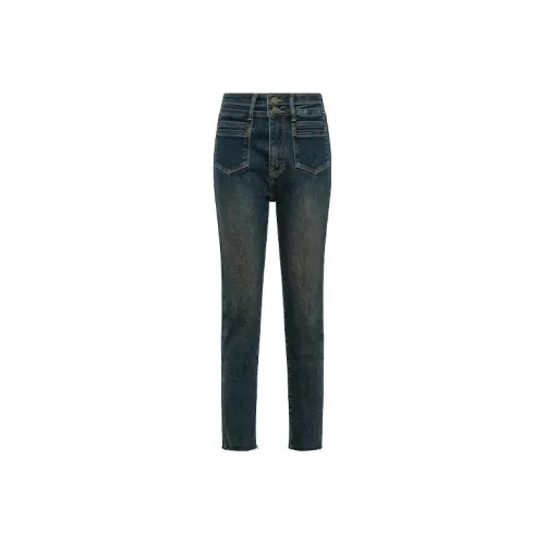 MEIYANG Jeans Women's Vintage Blue