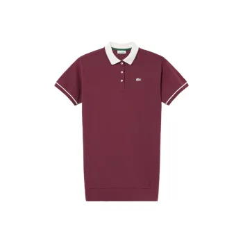 LACOSTE Short-Sleeved Dresses Women's Burgundy