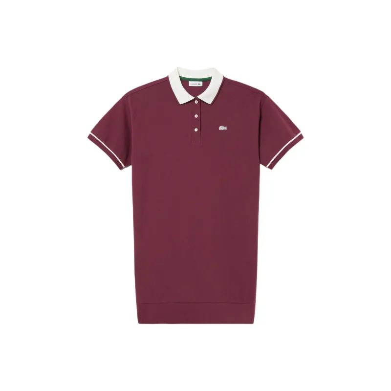 LACOSTE Short-Sleeved Dresses Women's Burgundy-0
