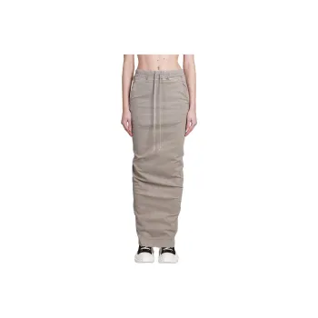 Rick Owens DRKSHDW SS24 Casual Long Skirts Women's Gray