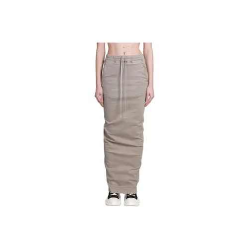 Rick Owens DRKSHDW SS24 Casual Long Skirts Women's Gray
