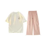 Clothing Set (Apricot Top+Pink Pants)