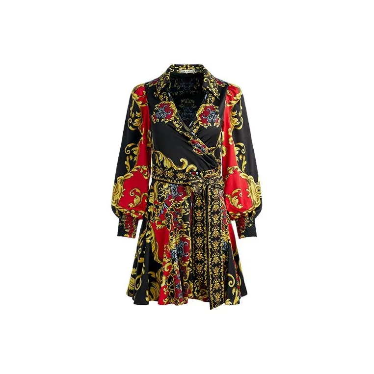 ALICE+OLIVIA Alisa Wrap Dress-0