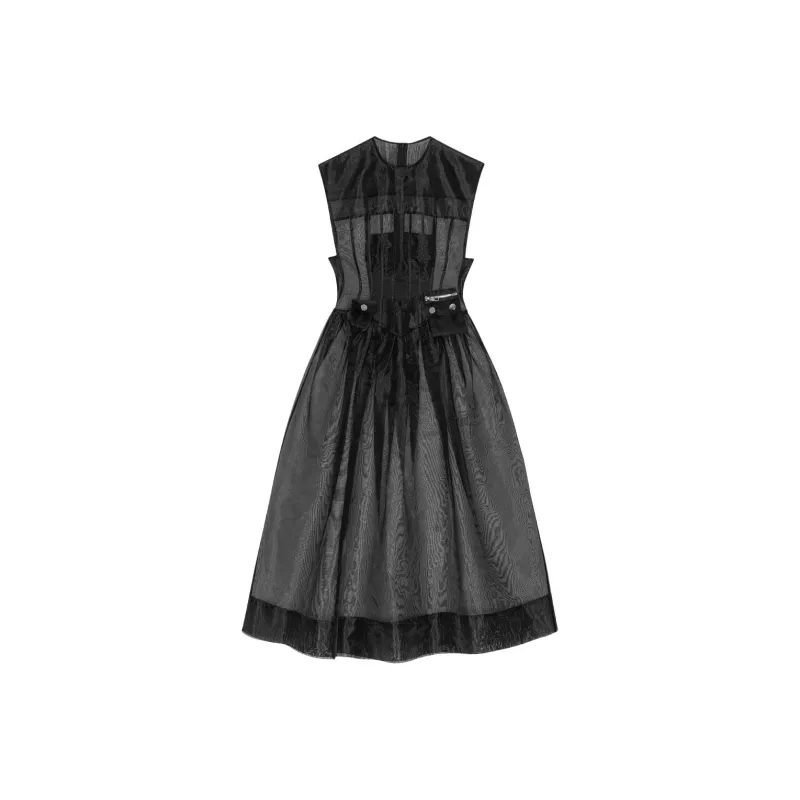 GANNI Semi sheer Dress-0
