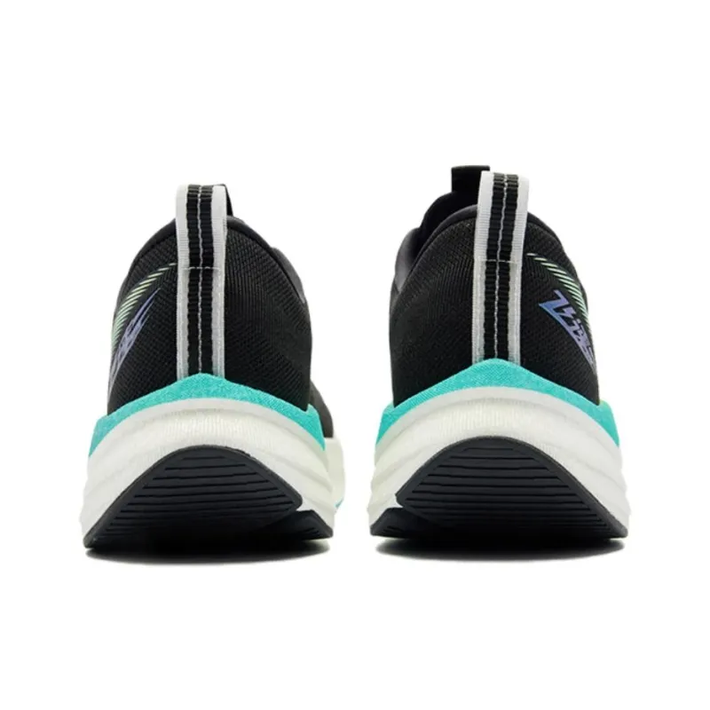 QIAODAN Speed 3LITE Cushioning, Slip Resistant, And Abrasion Resistant Low Top Casual Running Shoes Men's Black White-3