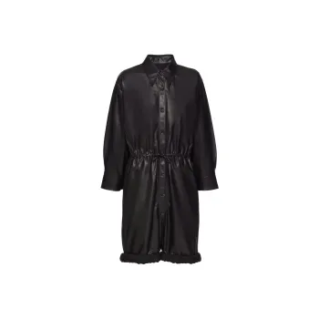 PRADA Drawstring-waist Long-sleeve Playsuit