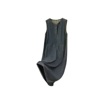 Cypress House Sleeveless Dress Women's Vintage Dark Blue