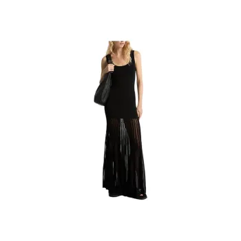MICHAEL KORS Stretch Viscose Blend Sheer Maxi Dress