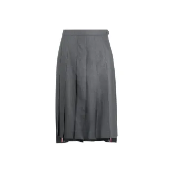 THOM BROWNE Rwb Stripe Pleated Midi Skirt