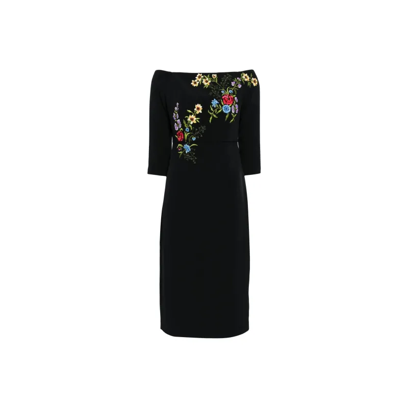 Sachin & Babi Fatima Floral embroidered Midi Dress-0